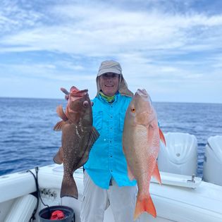 Two big fish caught in Marathon, Florida while fishing
