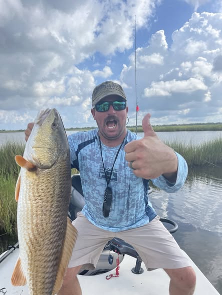 Redfish catch on fishing boat in Gulf Shores Alabama waters