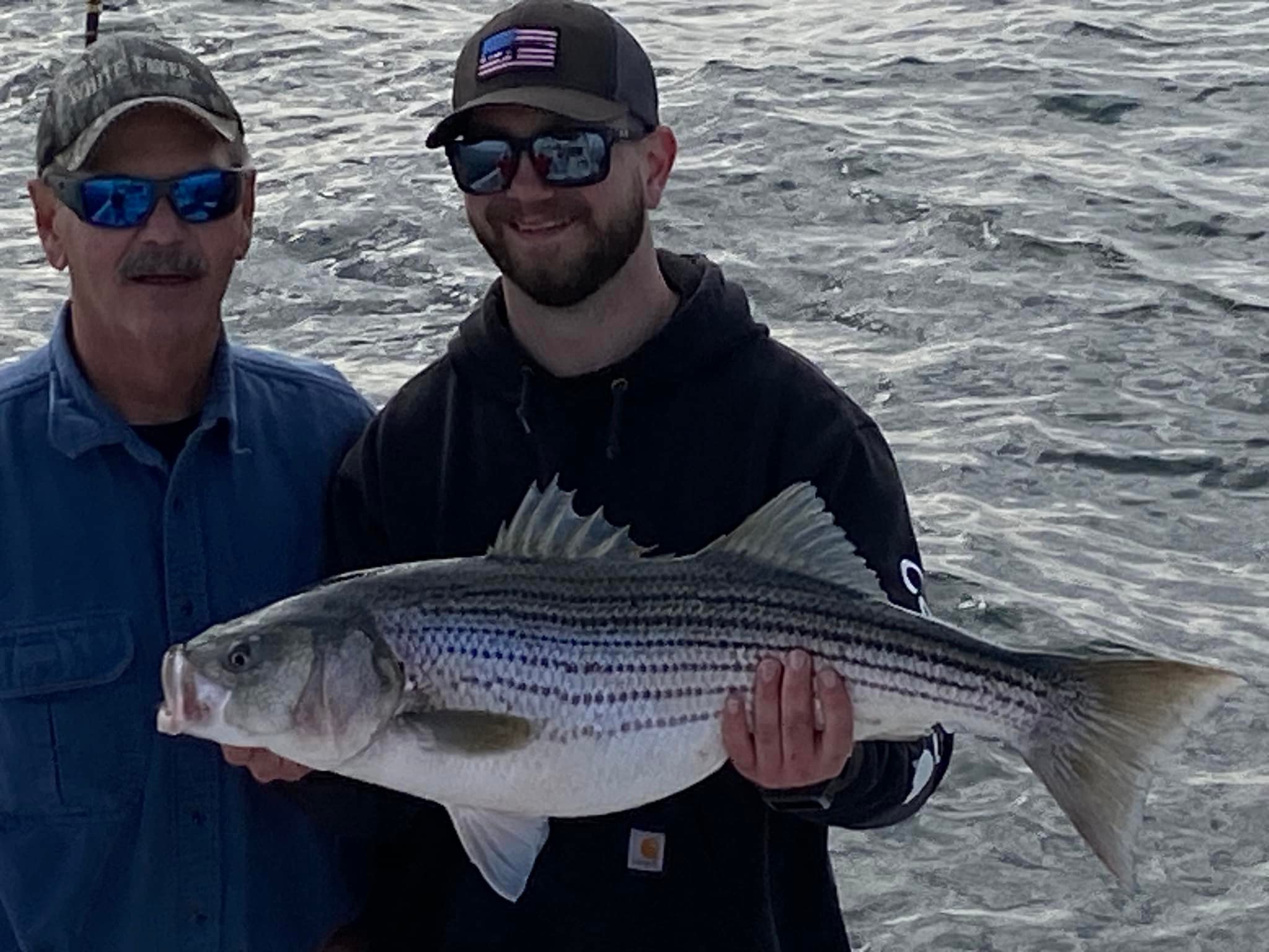Striped bass caught in Highlands