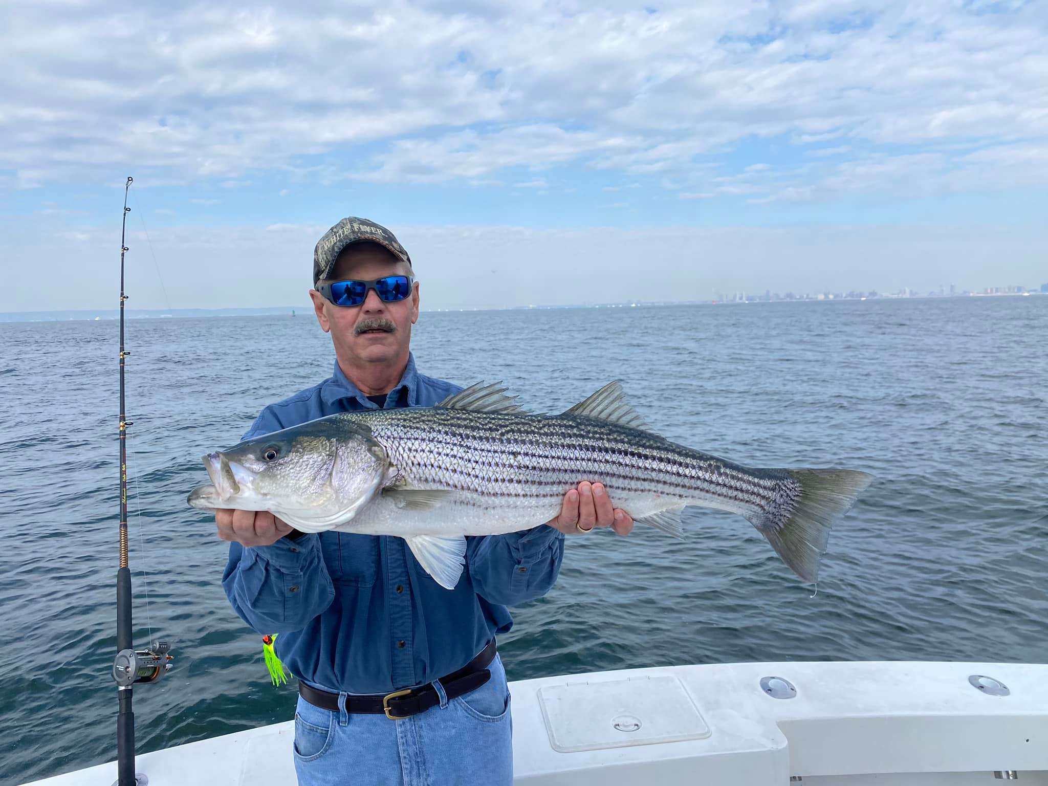 Striped bass, fishing in Highlands