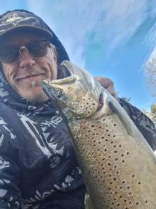 Atlantic salmon caught while fishing in Oswego NY
