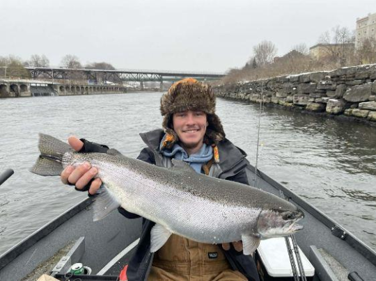 Rainbow trout caught while fishing in NY