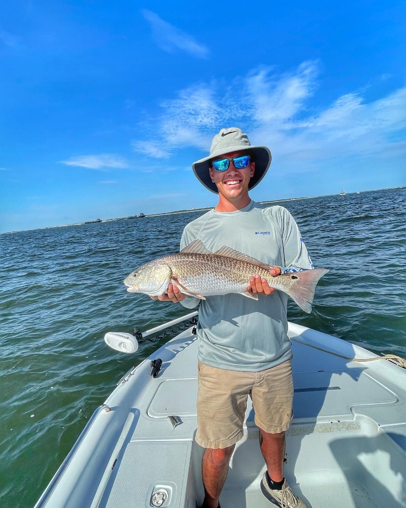 Redfish measuring 22 inches caught in Fernandina Beach