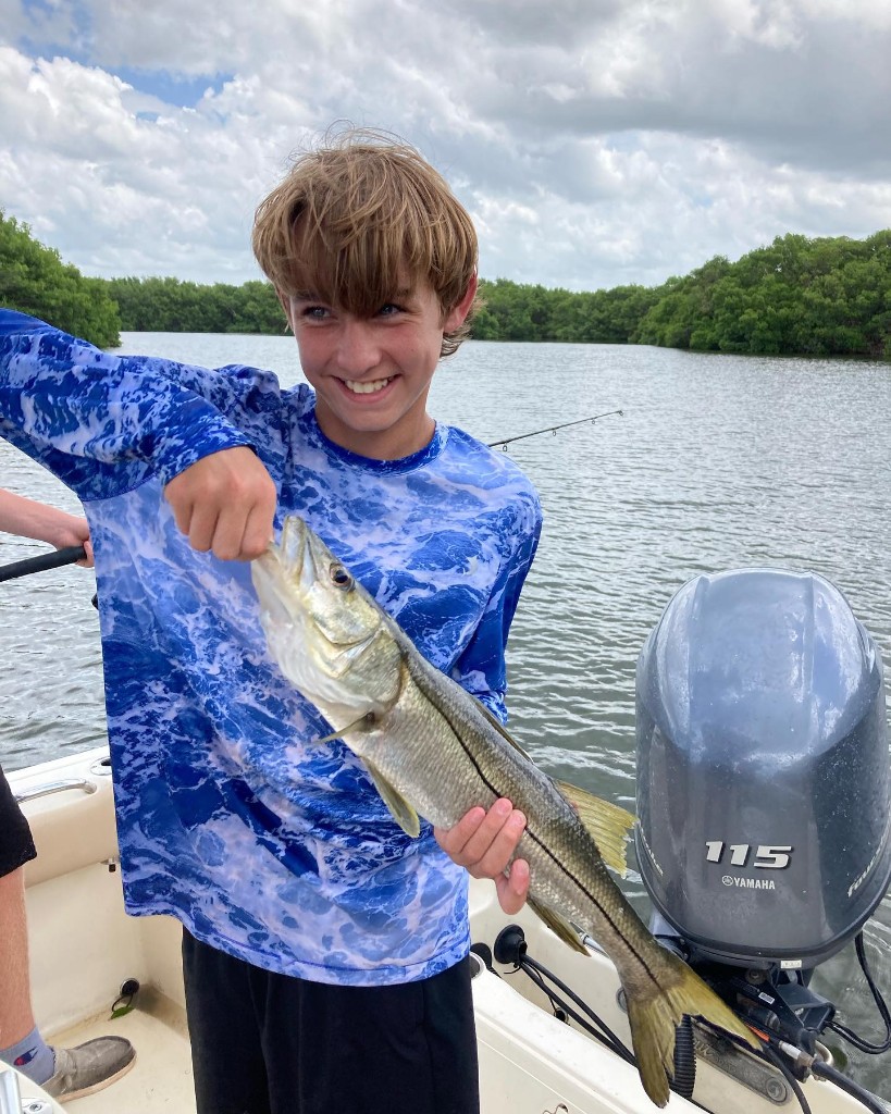 A snook fish caught in St. Petersburg