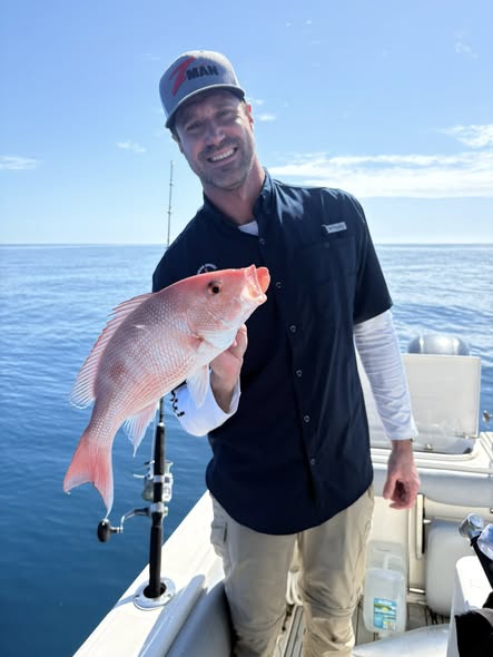 Red snapper caught during fishing charter in Matlacha FL waters