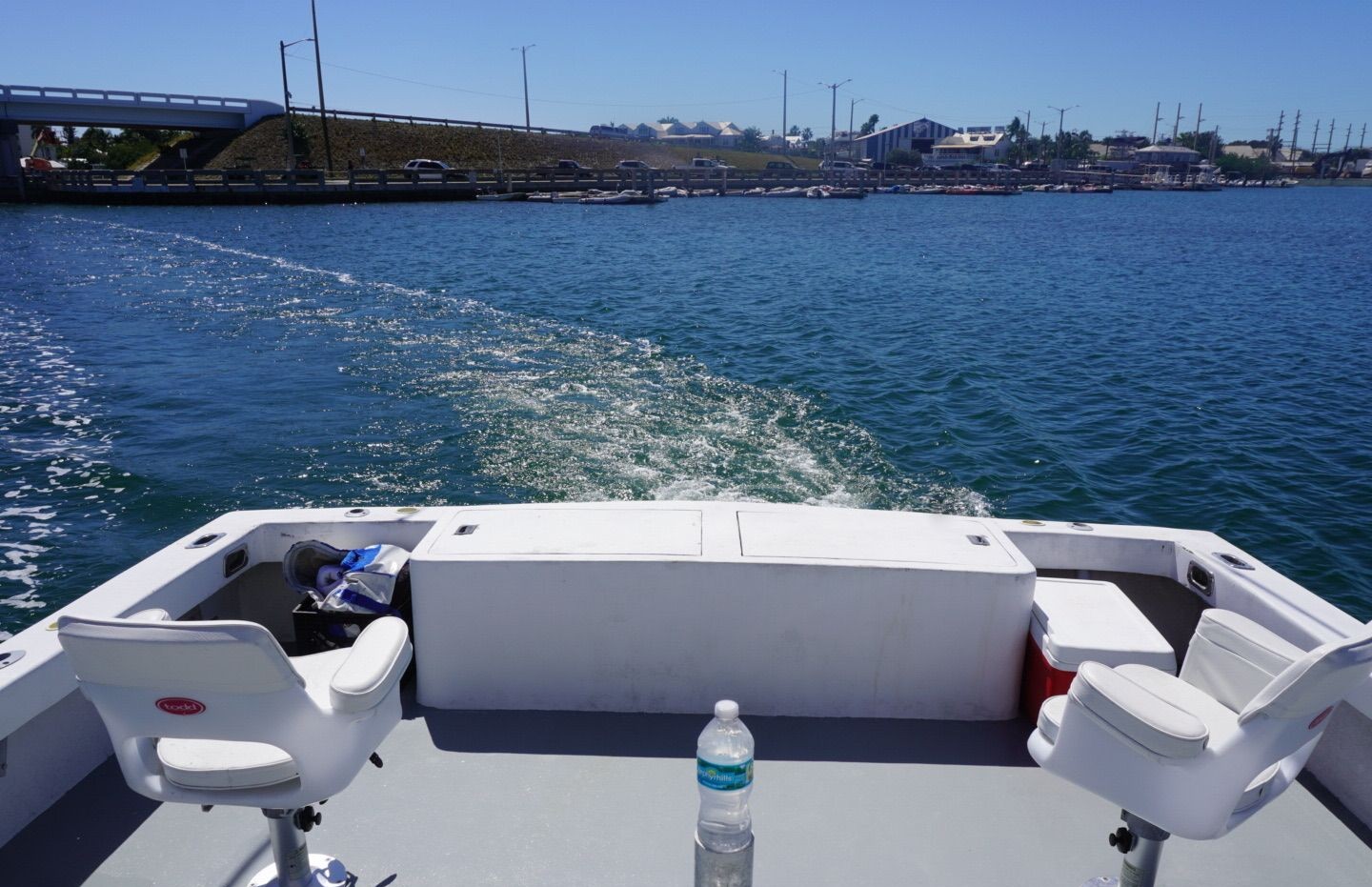 Scenic view of FL coastline while fishing