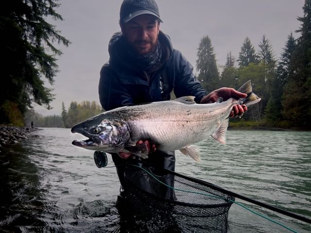 Coho salmon fishing in Yukon