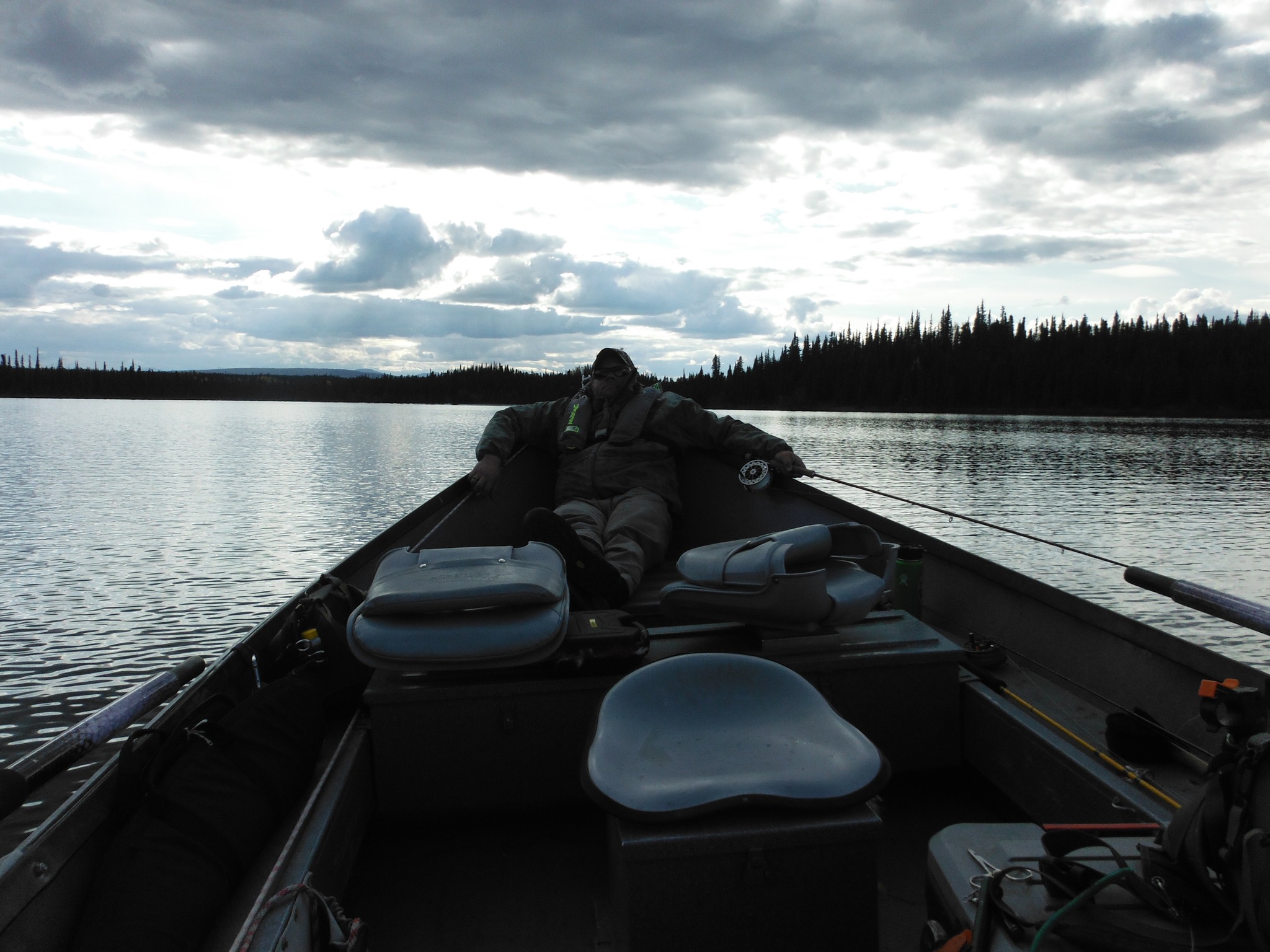 One person fishing in the Yukon