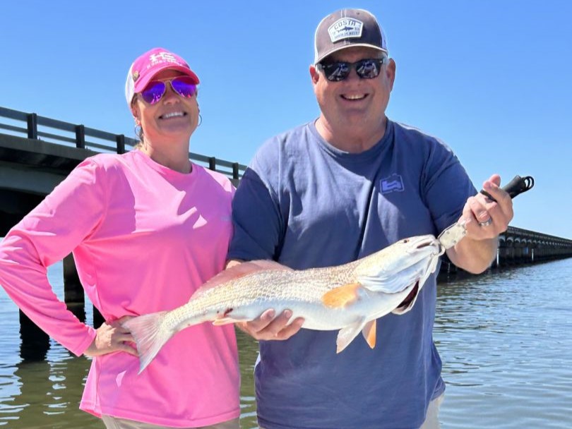 Two anglers with a big catch in Slidell
