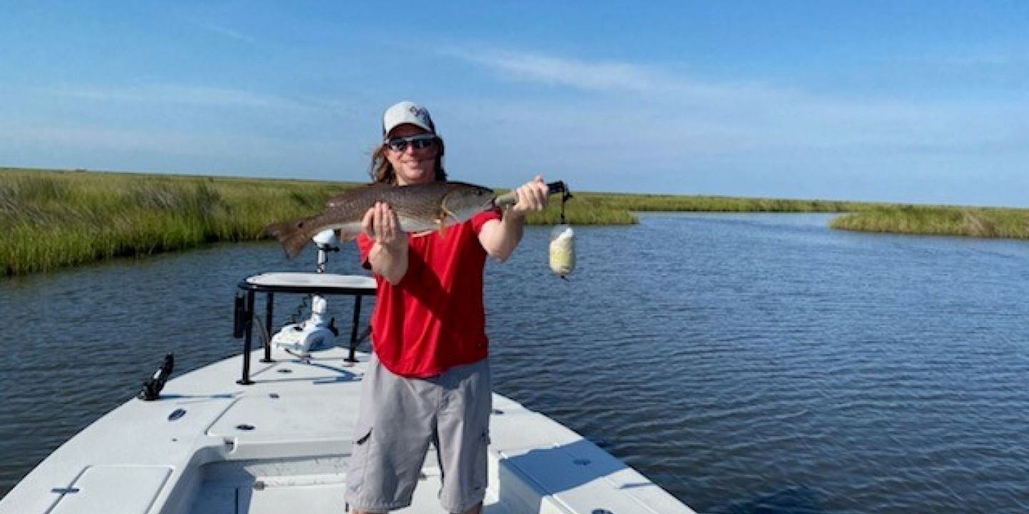 Angler with big fish in LA
