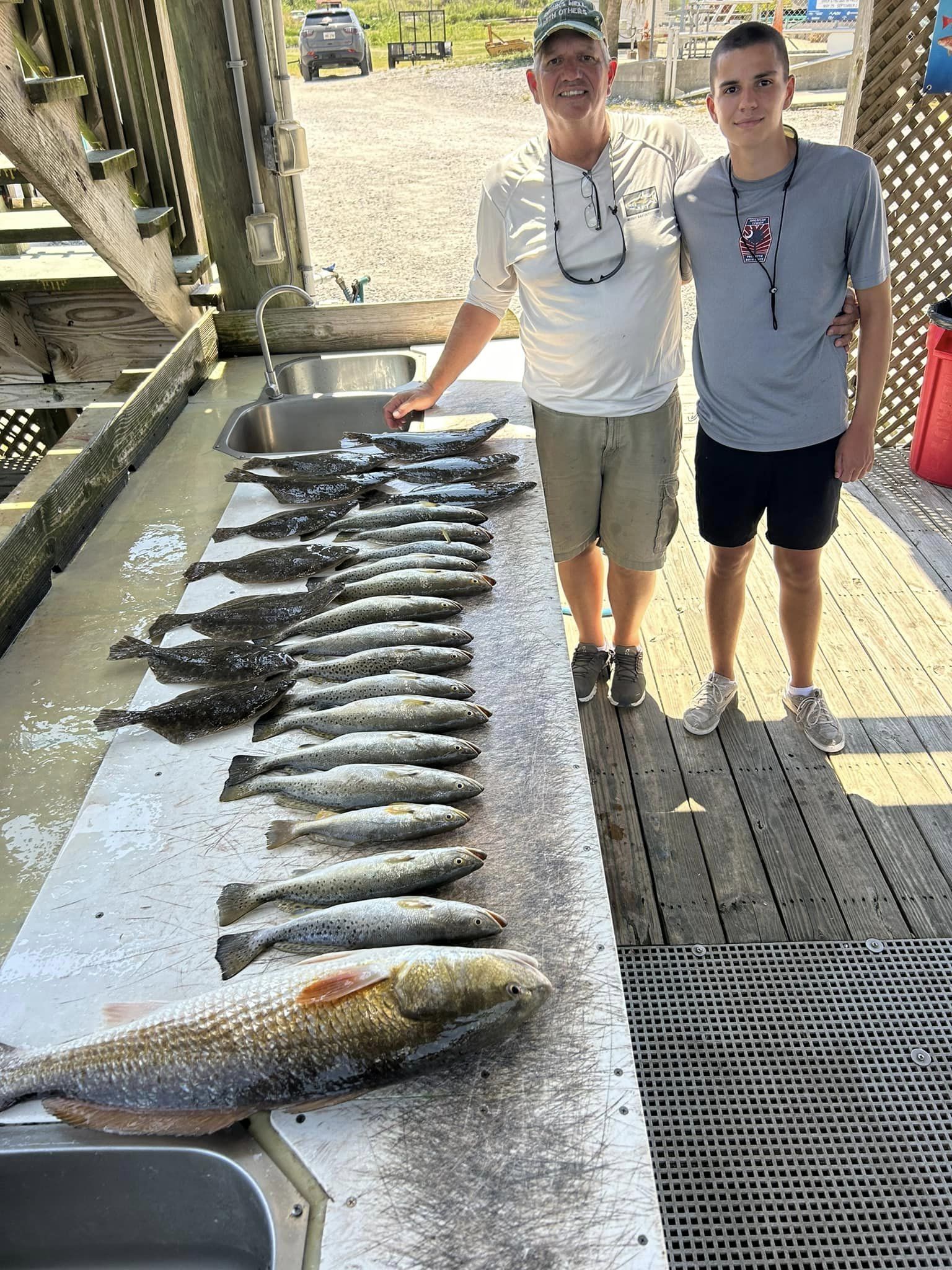 Two anglers with big fish in LA