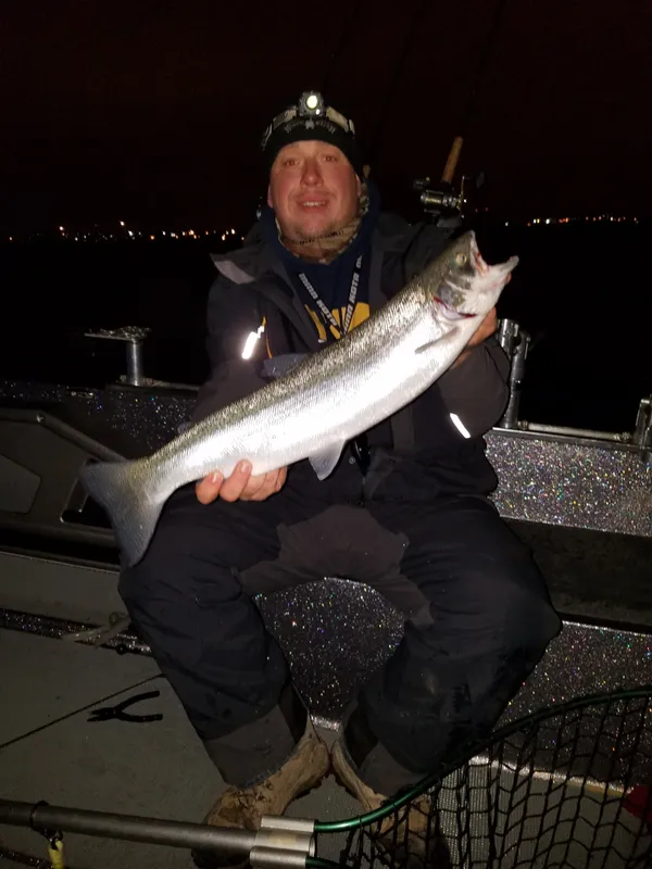 Angler with a 22-inch fish in Lorain