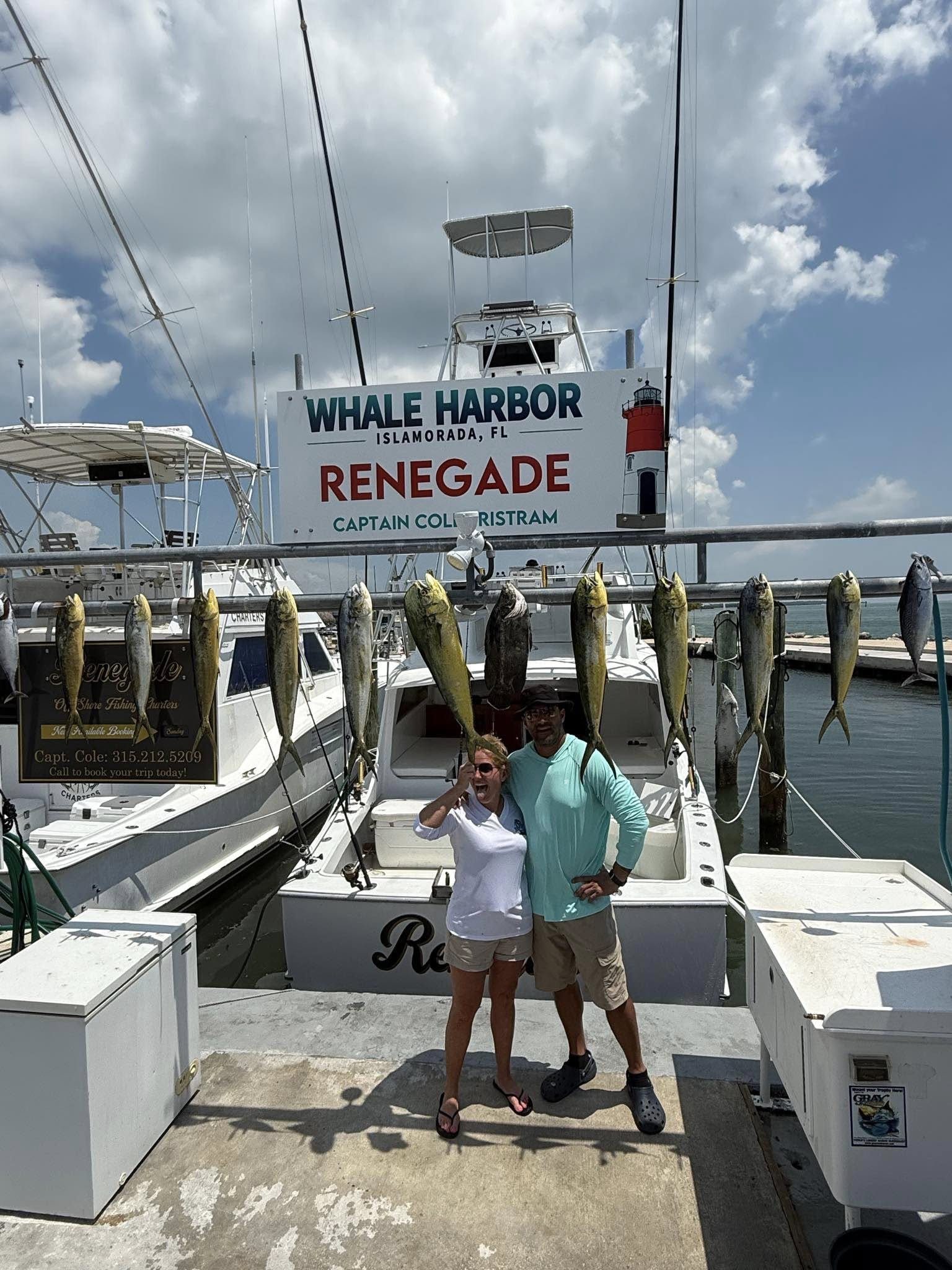 6 Cero Mackerel fish caught while fishing in FL