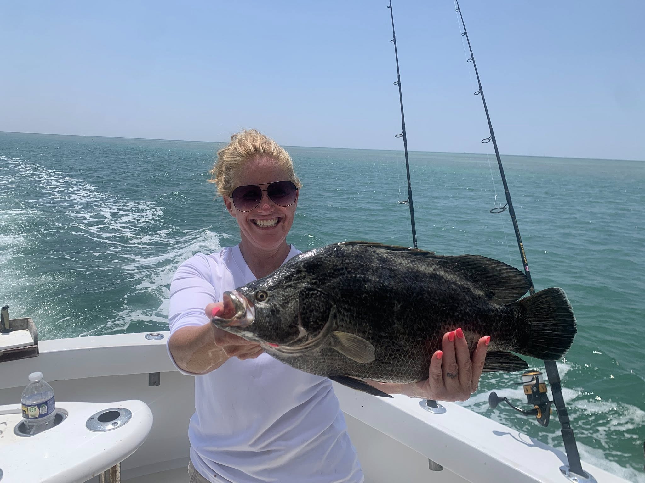 Tripletail fish caught by a person in FL