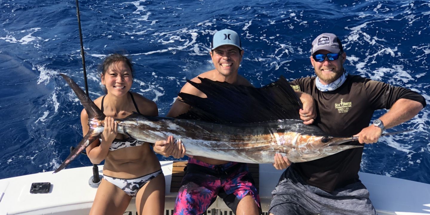 Offshore swordfish fishing boat trip in Islamorada with Captain Cole for 6 anglers
