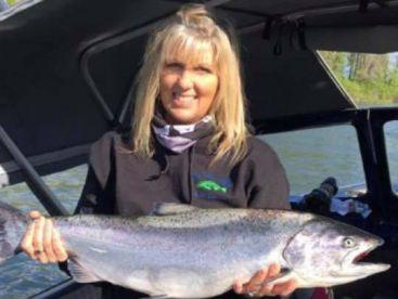Angler with a big fish in Elmira