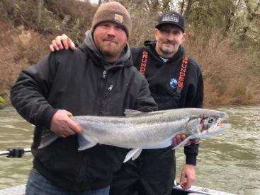 2 people fishing in Elmira