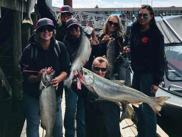 2 large fish caught by 6 people fishing in Elmira