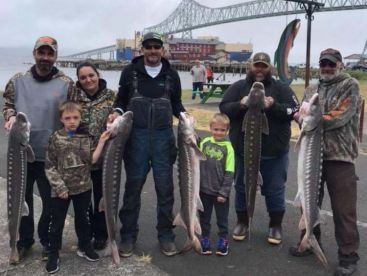 5 huge fish caught by 7 people in Elmira