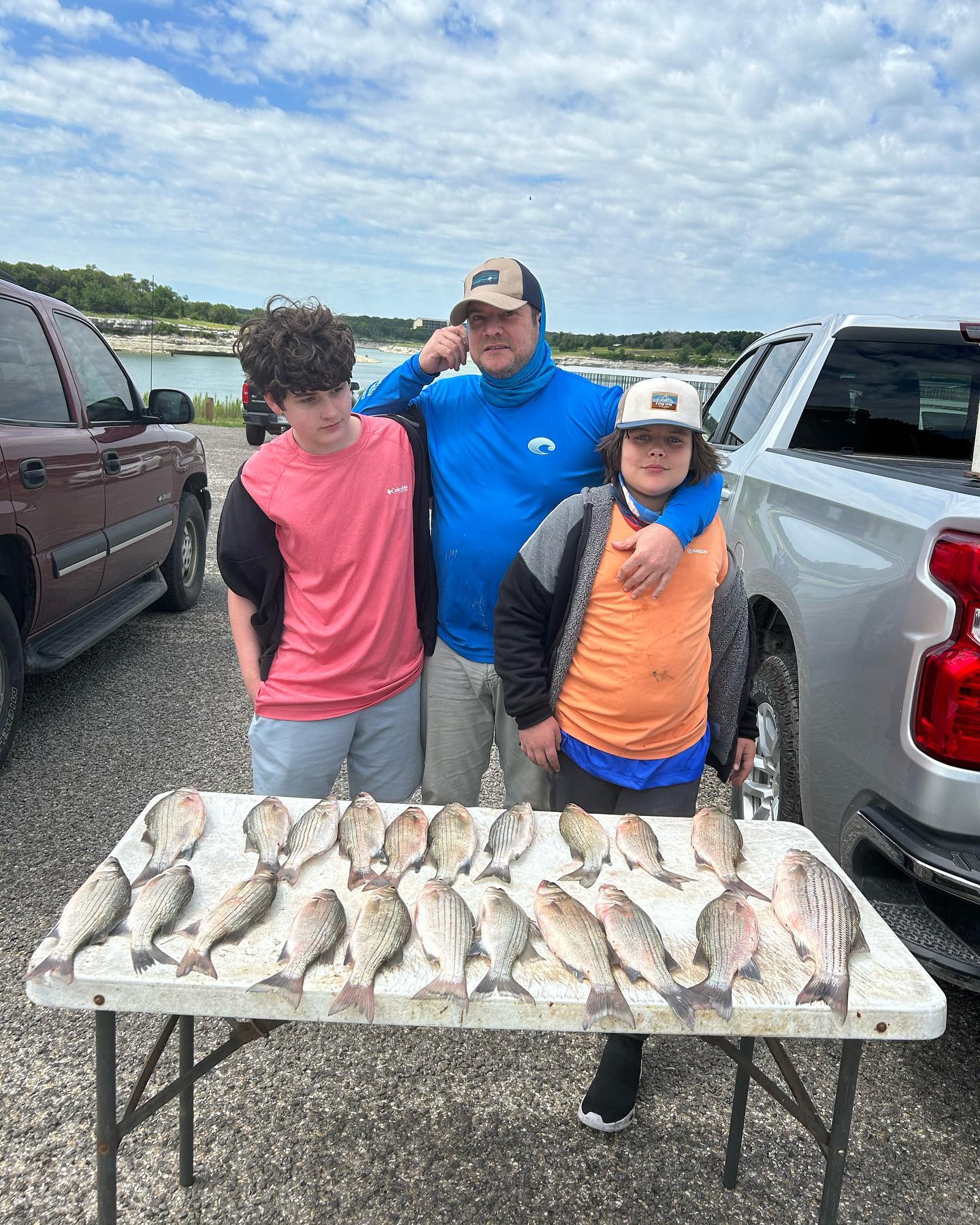 Three people fishing in Belton
