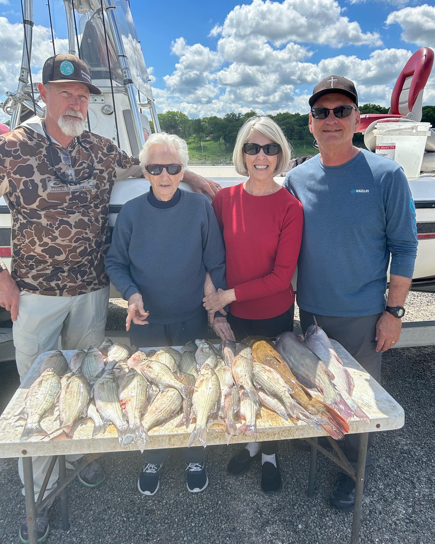 4 people fishing in Belton