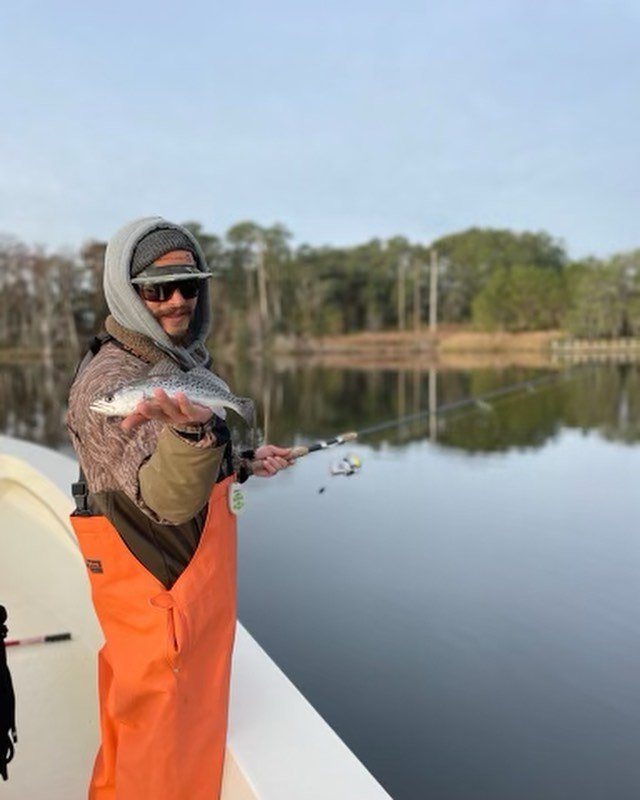 A fisherman with a great catch in NC