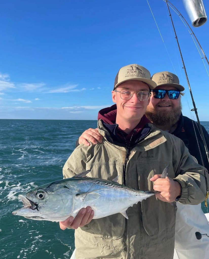 Two people fishing in Morehead City