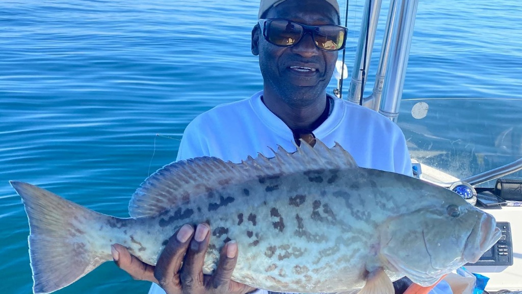 Gag grouper caught during fishing trip in Naples