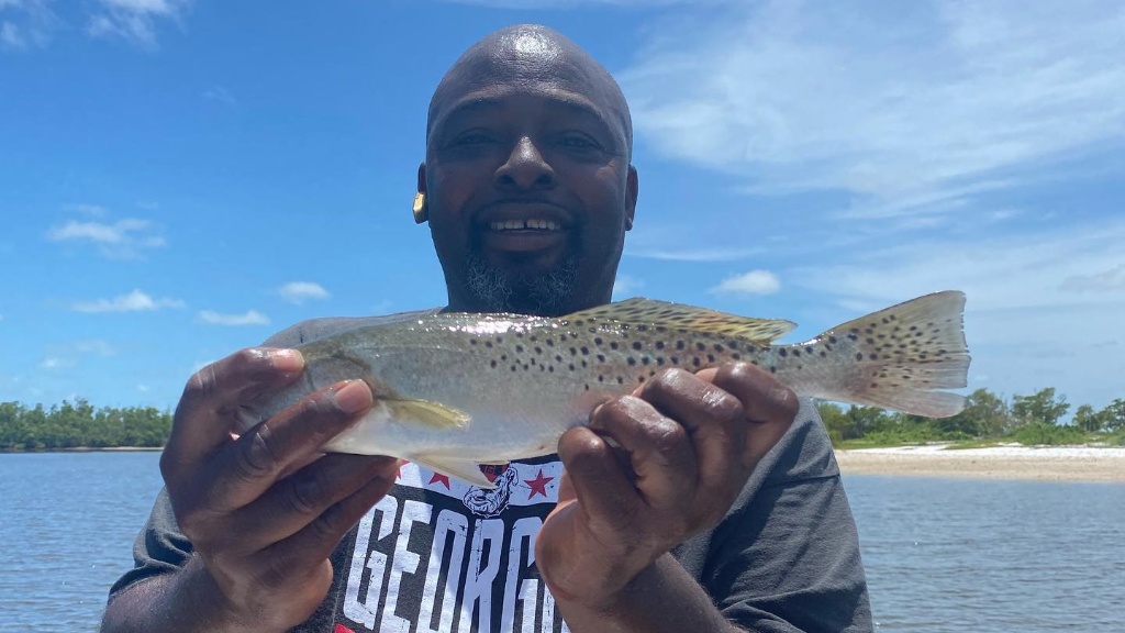 Spotted weakfish caught in Florida