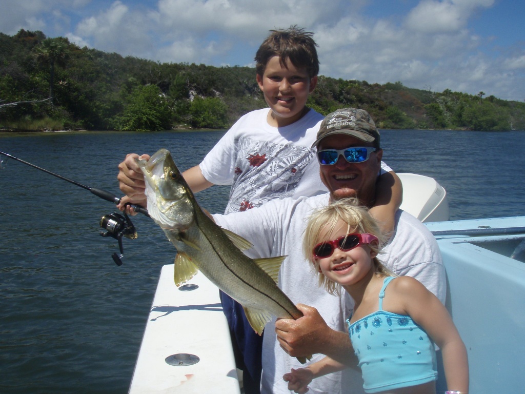 Snook fish caught by 3 people in Jupiter