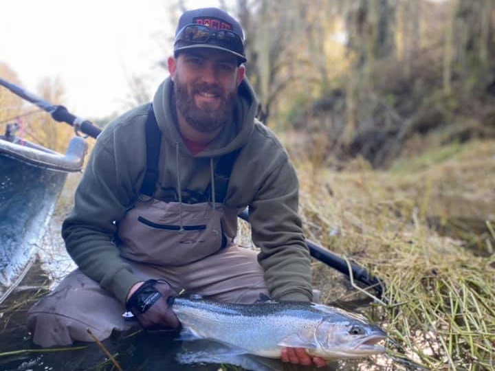 Angler with 14-inch fish in Junction City