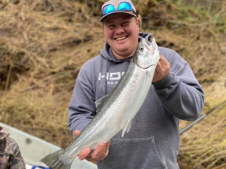 A person fishing in Junction City