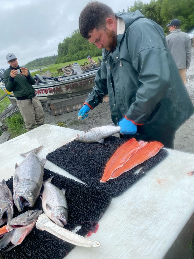 Two big fish caught on fishing trip in Alaska