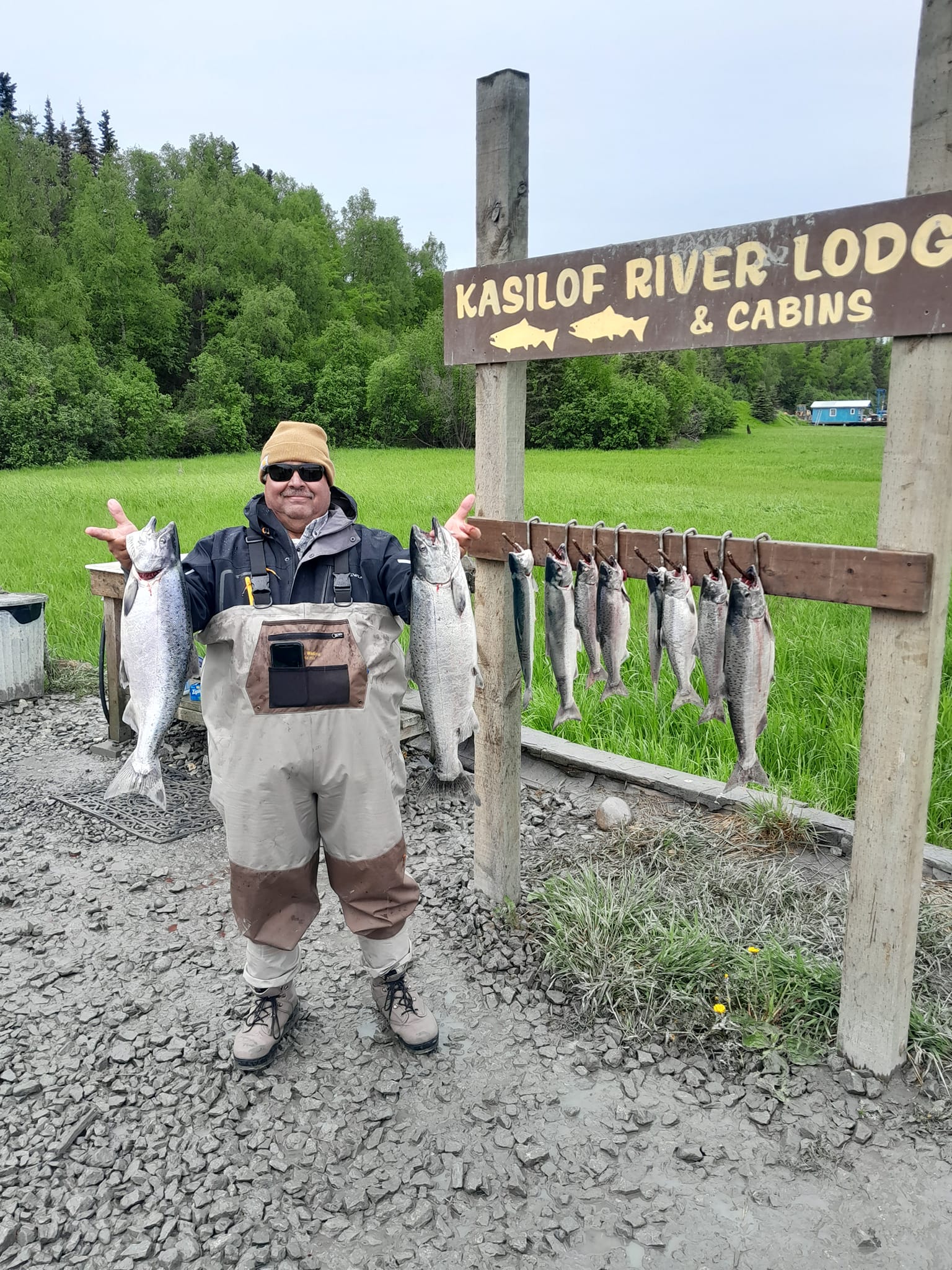 Four rainbow trout and sea trout caught in AK