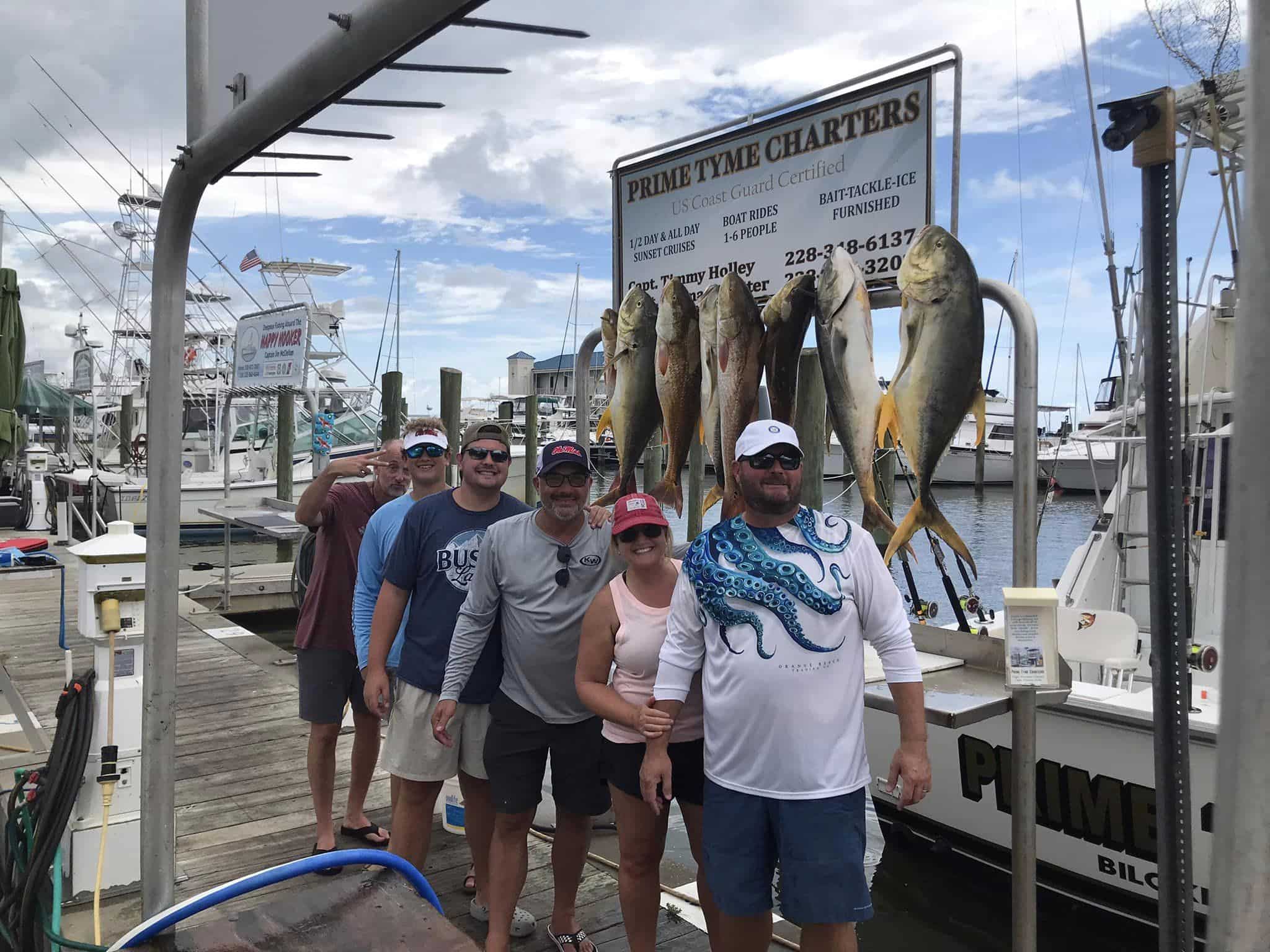 4 big fish caught during a cruises and fishing trip in Biloxi