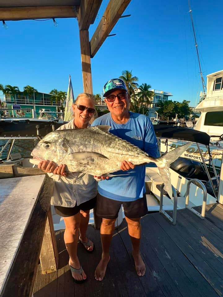 African Pompano fish caught during fishing trip in Tavernier