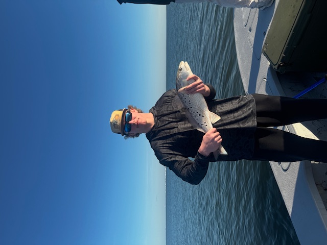 Fishing charter boat on ocean waters in Port Aransas TX