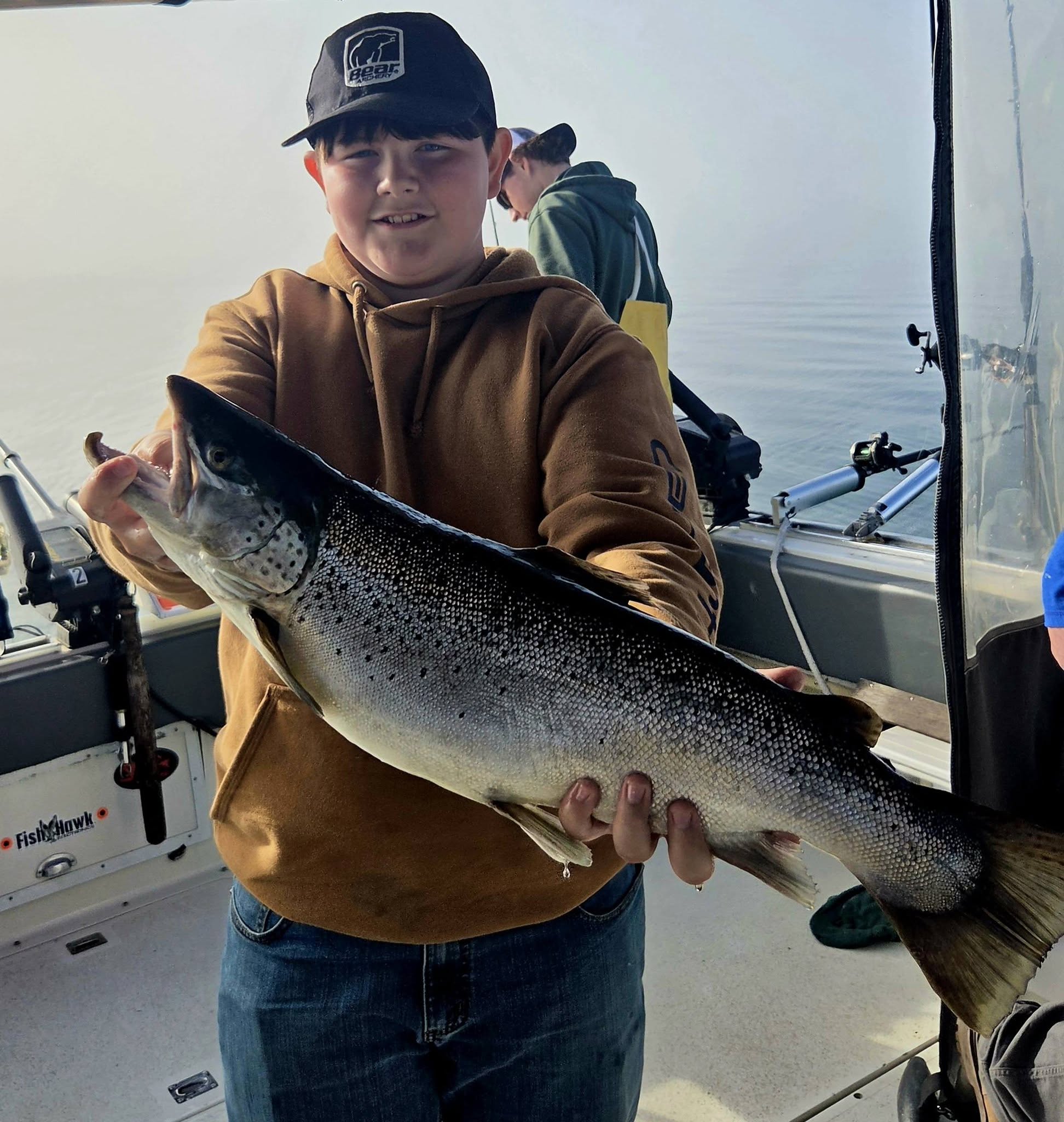 Atlantic salmon caught fishing in Sodus Point NY on boat