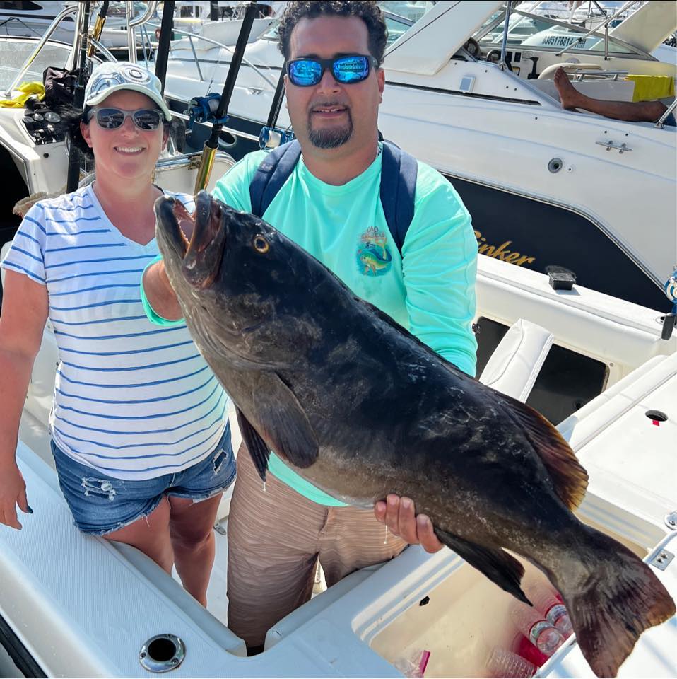 Two people enjoying a day of fishing in Florida