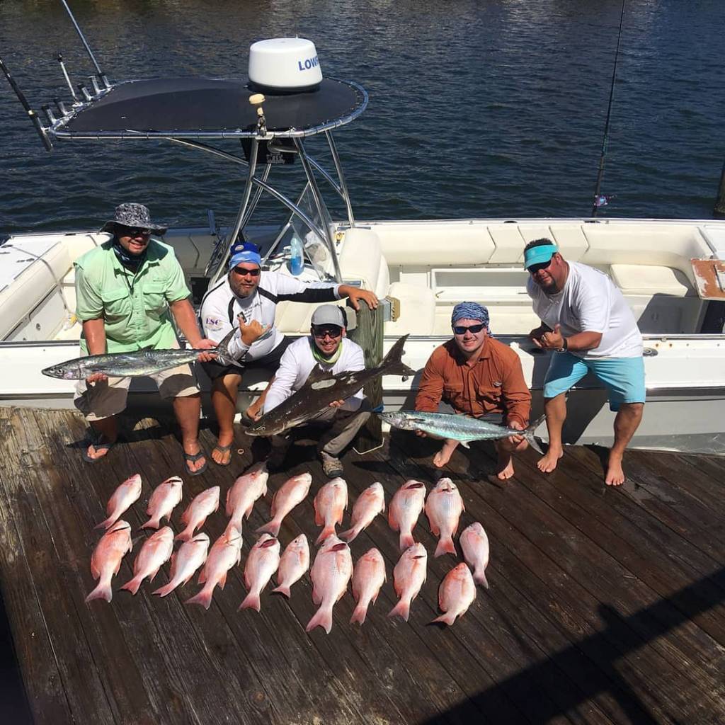 6 huge Spanish Mackerel and King Mackerel fishes caught in Corpus Christi