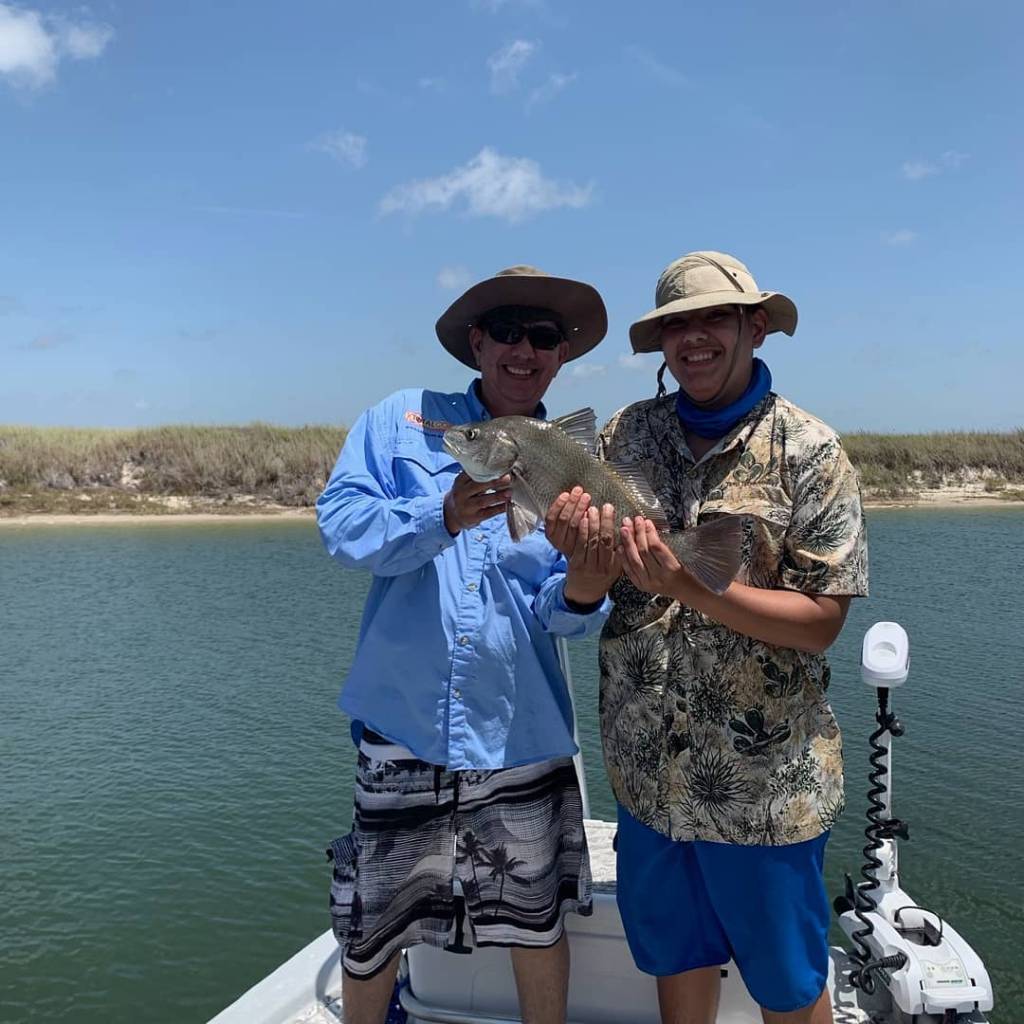 2 people fishing in TX