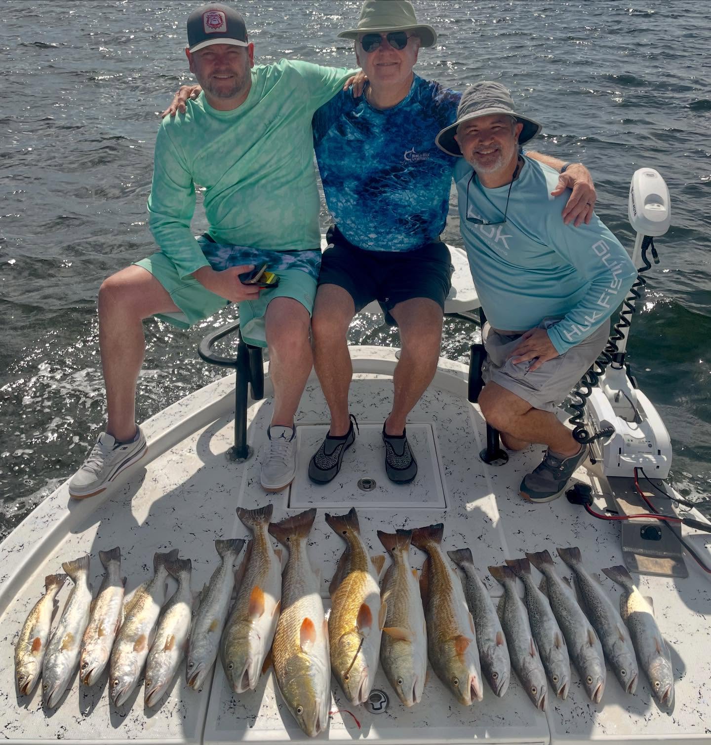 7 bluefish caught while fishing at South Padre Island