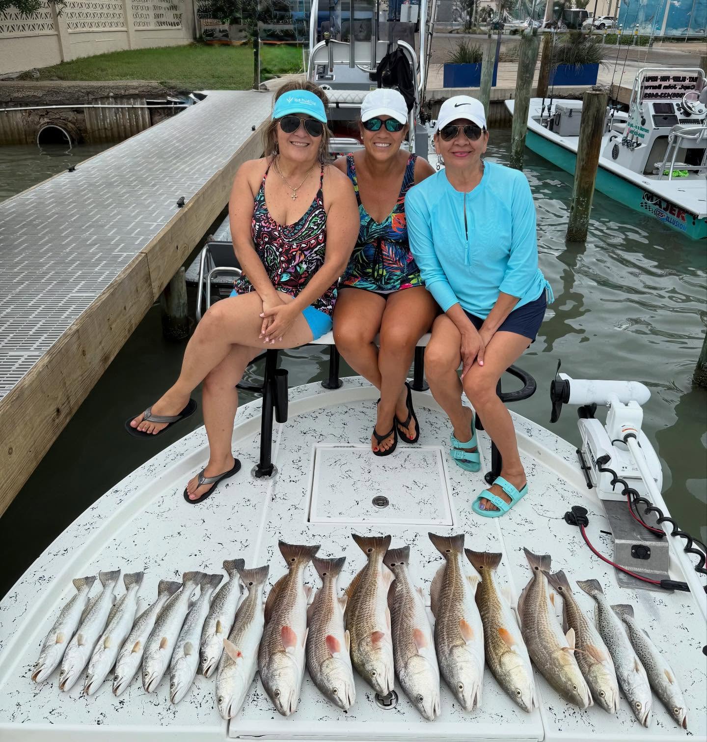 Nine redfish caught at South Padre Island