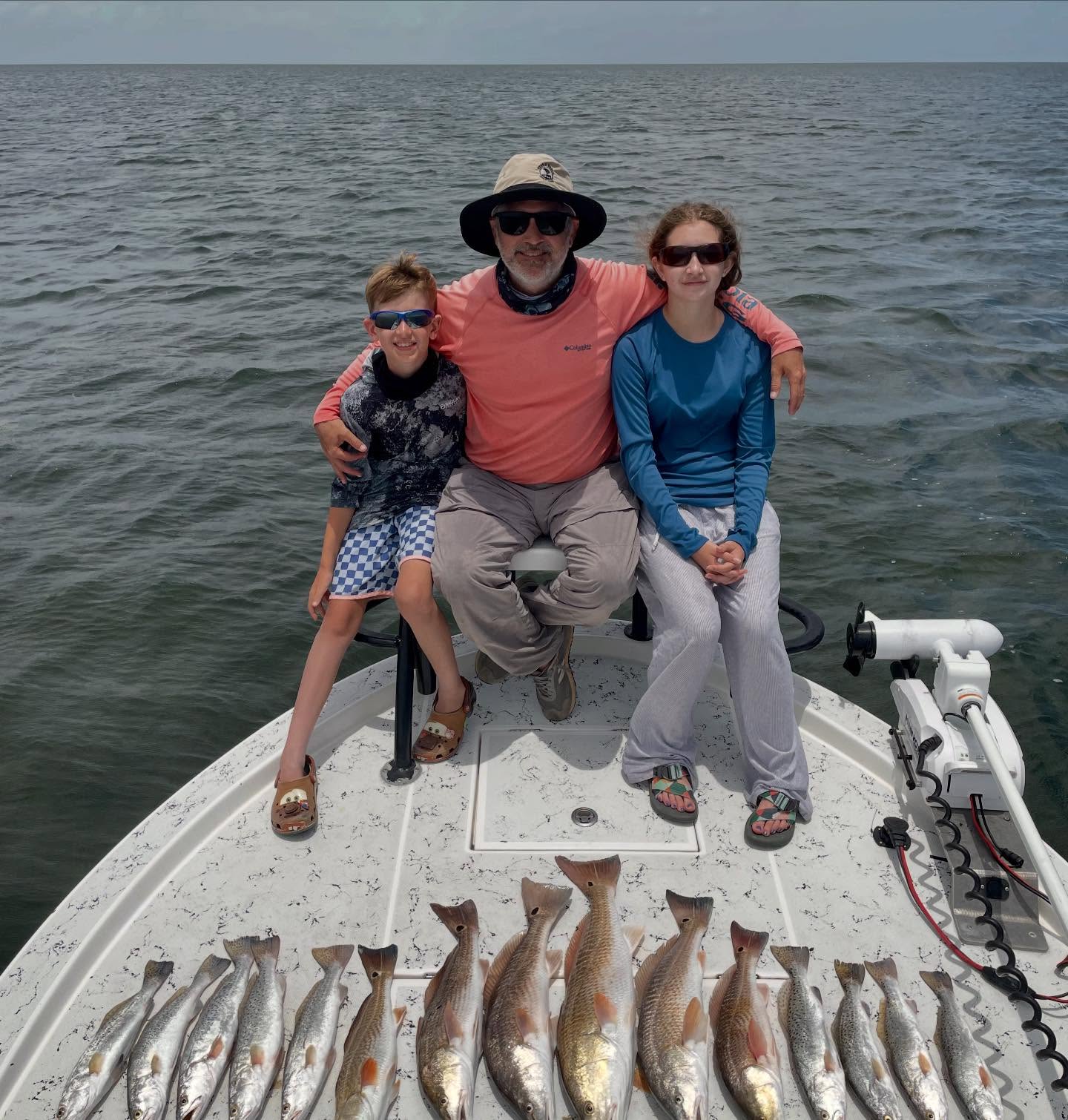 7 redfish caught while fishing in Texas
