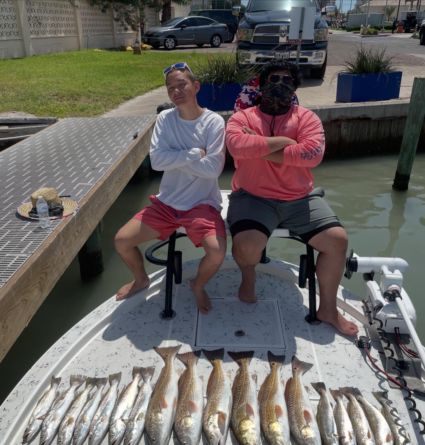 Six redfish caught during fishing trip at South Padre Island