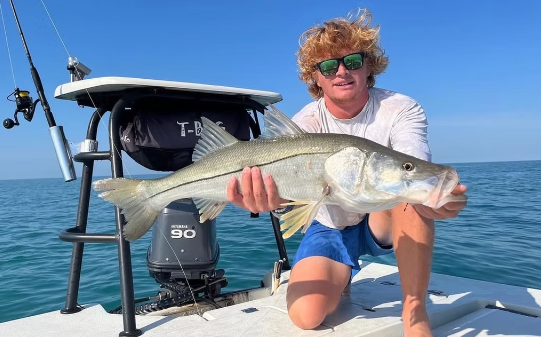 Snook caught while fishing in Naples FL from boat on ocean