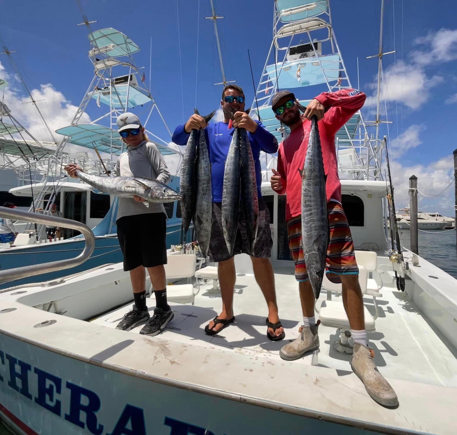5 wahoo fish caught during fishing trip in Miami Beach