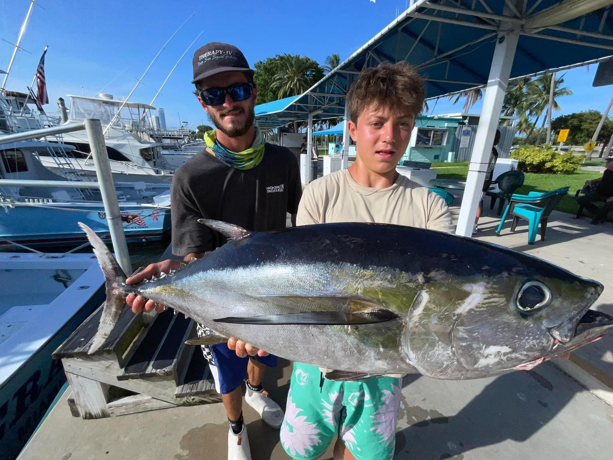 Yellowfin tuna caught fishing in Miami Beach