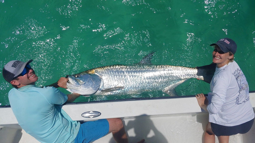 Tarpon fish caught by angler in St. Petersburg