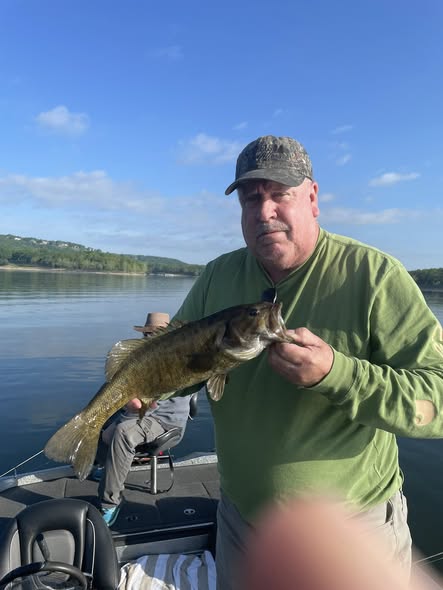Smallmouth bass caught while fishing in Branson MO